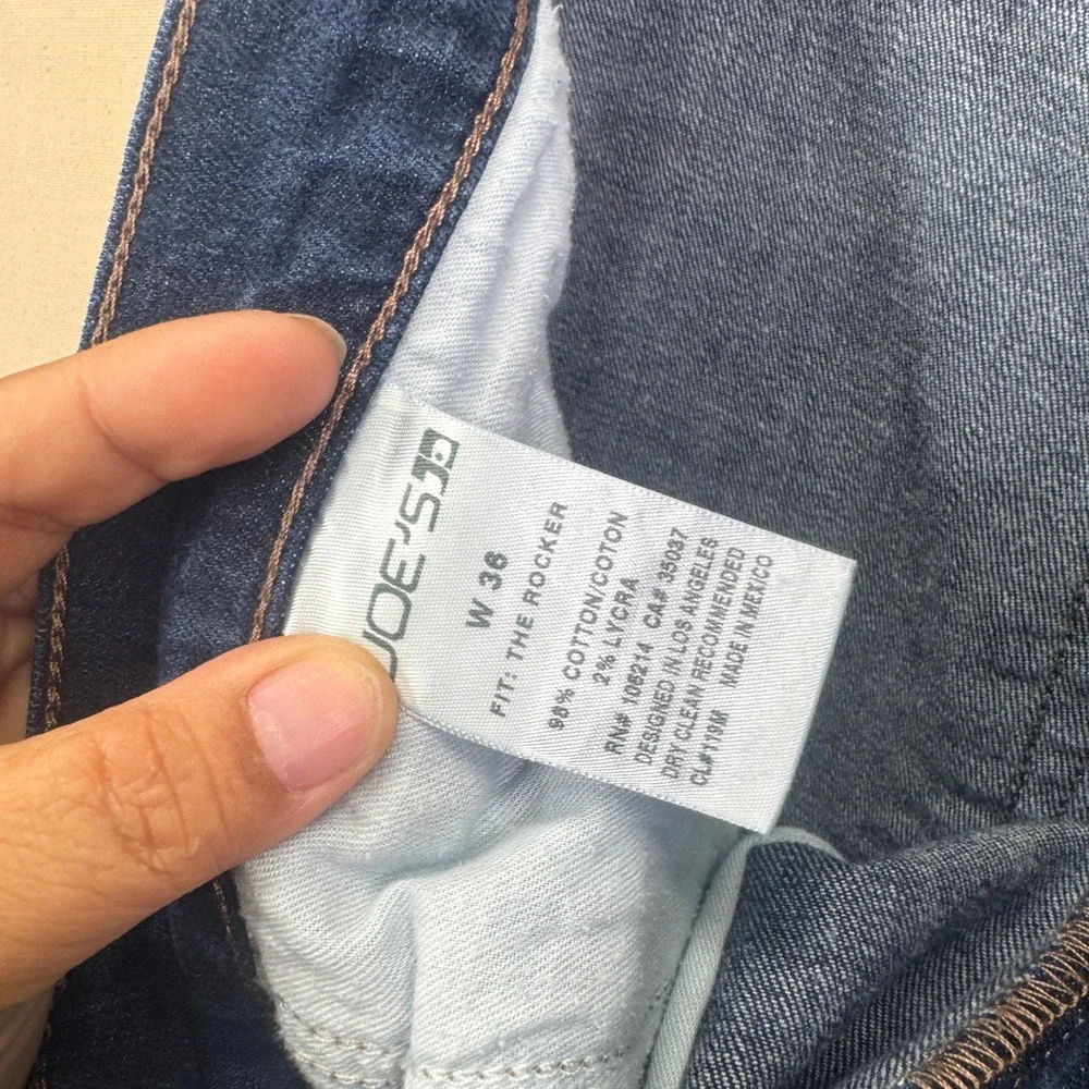 Joes Jeans The Rocker Ranger Slim Straight Jeans Mens Size 36 Blue Indie Rocker